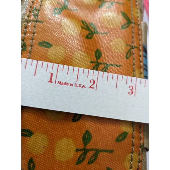 FOSSIL KEY-PER Bird Cage Coated Canvas Med/Lg Shoulder Tote Bag Handbag Purse - Picture 9 of 9